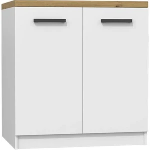 T Designo Arya 2 Kapaklı Mutfak  Alt Modül -Çok Amaçlı Dolap 80 cm Beyaz -Tezgah Dahil