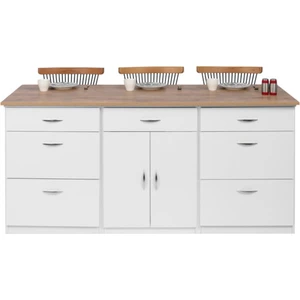 T Designo Lucky Mutfak Adası -180 cm -Atlantik Çam  Tezgah Dahil