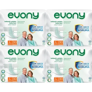 Evony Hasta Bezi Yetişkin Bel Bantlı Tekstil Yüzey L-Büyük Boy 120 Adet (4pk*30)