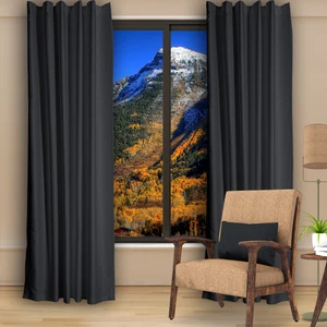 Blackout (Karartma) Fon Perde-Güneşlik Pilesiz Extraforlu Düz Dikim K.gri