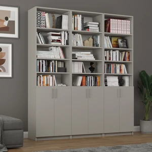 Asra Trend %100 MDFLAM Kül Gri Kapaklı Kitaplık K-52