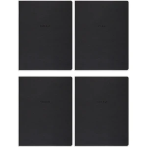 Matt Notebook 18X24'CM 4'lü Defter Set Çizgili Terzi Dikiş Siyah