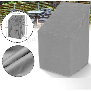 Sandalye Koruma Örtüsü Kılıfı Balkon Bahçe Sandalyesi Toz Önleyici Koruyucu Kılıf Örtü Branda Gri