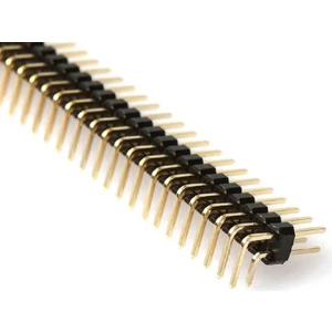 40 Pin 2X40 Pin 2.54MM 90 Derece Erkek Header Altın Kaplama - 4 Adet