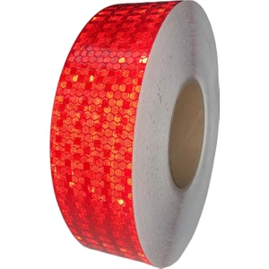 Kırmızı Reflektif Bant 5cm x 5 Metre Bal Petekli