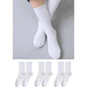 BGK Kadın Çorap 6 Çift – Yüksek Lifli Pamuk, Yumuşak ve Ter Emici, Düz Desenli Günlük Kullanıma Uygun