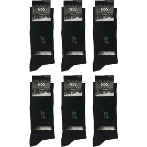 6 Çift Erkek Pamuklu Ekonomik Çorap Siyah