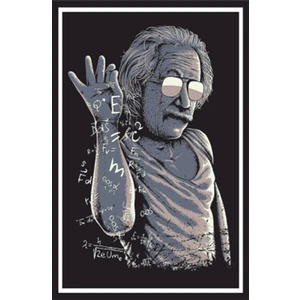 Hayat Poster Einstein  Nusret Tuz Atması  Retro Ahşap Poster