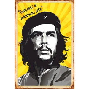 Hayat Poster Che Gerçekli Ol Imkansızı Iste Devrim Retro Ahşap Poster