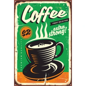 Hayat Poster Coffee Kahve Temalı Retro Ahşap Poster