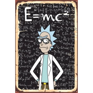 Hayat Poster Emc2 Free Rick Retro Ahşap Poster