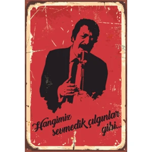 Hayat Poster Müslüm Gürses Hangimiz Sevmedik Retro Ahşap Poster