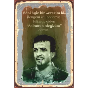 Hayat Poster Yeşilçam Replikler Sadri Alışık Retro Ahşap Poster