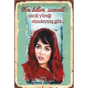 Hayat Poster Yeşilçam Replikler Türkan Şoray Retro Ahşap Poster