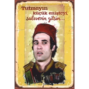 Hayat Poster Yeşilçam Replikleri Kemal Sunal Retro Ahşap Poster