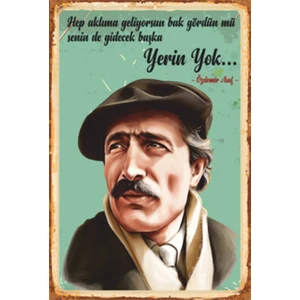 Hayat Poster Özdemir Asaf Yerin Yok Retro Ahşap Poster