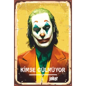 Hayat Poster Joker Kimse Gülmüyor Retro Ahşap Poster