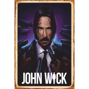 Hayat Poster John Wick Retro Ahşap Poster