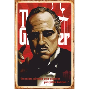 Hayat Poster The Gadfather Sinema Retro Ahşap Poster
