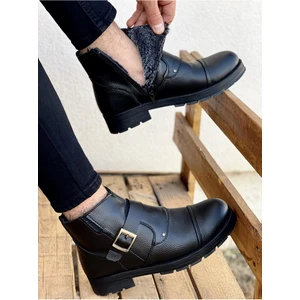 M1001 Garantili Su&soğuk  Geçirmez Kürklü Garantili Unisex Kışlık Fermuarlı Bot Kauçuk Taban Sağlam Bot