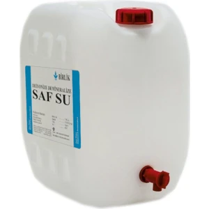 Deiyonize Demineralize Saf Su 20 Lt - 0 Ppm - Bidon