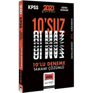 Yargı Yayınevi KPSS 2023 Eğitim Bilimleri Tamamı Çözümlü 10 Suz Olmaz 10 Deneme Sınavı