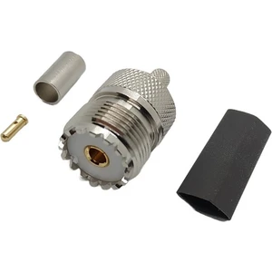 Uhf Dişi Konnektör Seti (Uhf Dişi-Dışdiş Sıkmalı Düz Model) (RG58)