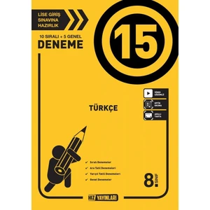Hız Yayınları 8. Sınıf LGS Türkçe 15'li Deneme LGS Deneme