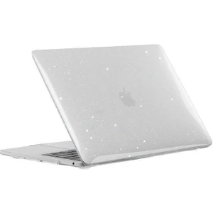 Macbook Air 13.6 2022 A2681 Uyumlu M2 - A3113 M3 Çipli Parlak Kristal Simli Şeffaf Kılıf Hardcase