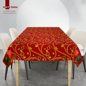 Marte Home Yılbaşı & Christmas Desen Baskılı Dekoratif Masa Örtüsü