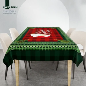 Marte Home Yılbaşı & Christmas Desen Baskılı Dekoratif Masa Örtüsü