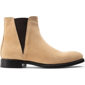 Hakiki Süet Bej Erkek Chelsea Bot