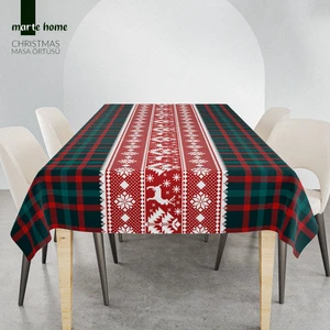 Marte Home Yılbaşı & Christmas Desen Baskılı Dekoratif Masa Örtüsü