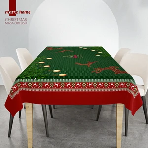 Marte Home Yılbaşı & Christmas Desen Baskılı Dekoratif Masa Örtüsü