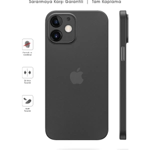Kip GSM Iphone 12 Mat Kılıf, Pürüzsüz Sararmaz Ultra Ince
