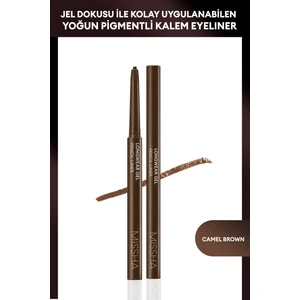 Pürüzsüz Uygulama Sunan Jel  Dokuda Kalem Eyeliner Longwear Gel Pencil Liner (Camel Brown)