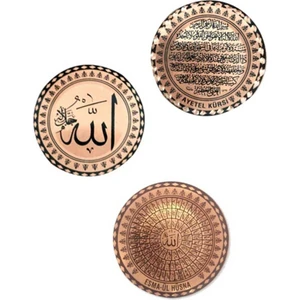 Bakir 3'lü Buzdolabı Magneti Özel Set