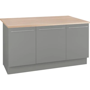 T Designo Tdesigno Stella Mutfak Adası Alt Modül 150 cm Antrasit-Tezgah Dahil