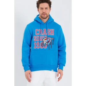 Amazing Crash  Kapüşonlu Kanguru Cepli Baskılı Sweatshirt