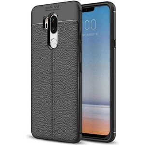 Aqua Aksesuar Lg G7 Kılıf Kamera Korumalı Deri Görünümlü Silikon Kapak