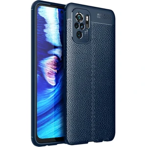 Aqua Aksesuar Xiaomi Redmi Note 10 Kılıf Kamera Korumalı Deri Görünümlü Silikon Kapak