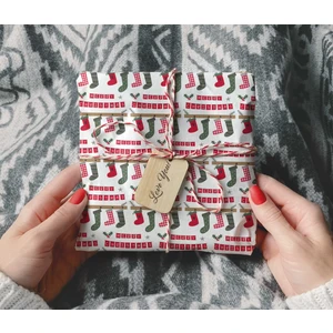 50 x 70 cm Karışık Desen Yılbaşı Noel Yeni Yıl Temalı Hediye Paketleme Ambalaj Kağıdı (6’lı Paket)