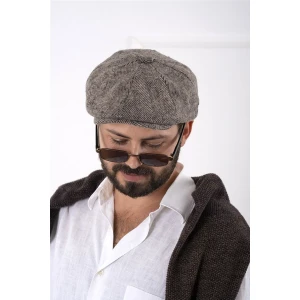 Göreme Aksesuar Kışlık Ingiliz Kasket Dökümlü Peaky Blinders Model Erkek Kasket