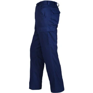 Erkek Kargo Cepli Lacivert Keten Pantolon