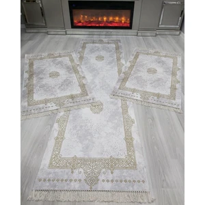Allgelsin Yatak Odası Halısı Seti 3 'lü Yatak Odası Halı Takımı 2 Adet 80X150 1 Adet 80X300 cm Halı Seti 