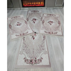 Allgelsin Yatak Odası Halısı Seti 3 'lü Yatak Odası Halı Takımı 2 Adet 80X150 1 Adet 80X300 cm Halı Seti 