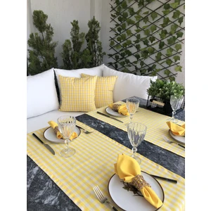 Decamor Home Sarı Keten Kumaş Peçete 6 AD