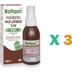 Batiqonıx Povidon Iyot Çözelti Sprey 100 Ml X 3