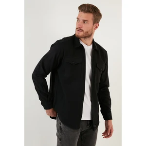 Çift Cepli Fermuarlı Slim Fit Kışlık Gömlek Erkek GÖMLEK CF21W112925