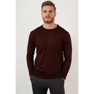 Yünlü Slim Fit Bisiklet Yaka Triko Kazak Erkek Kazak 518BISIKLET